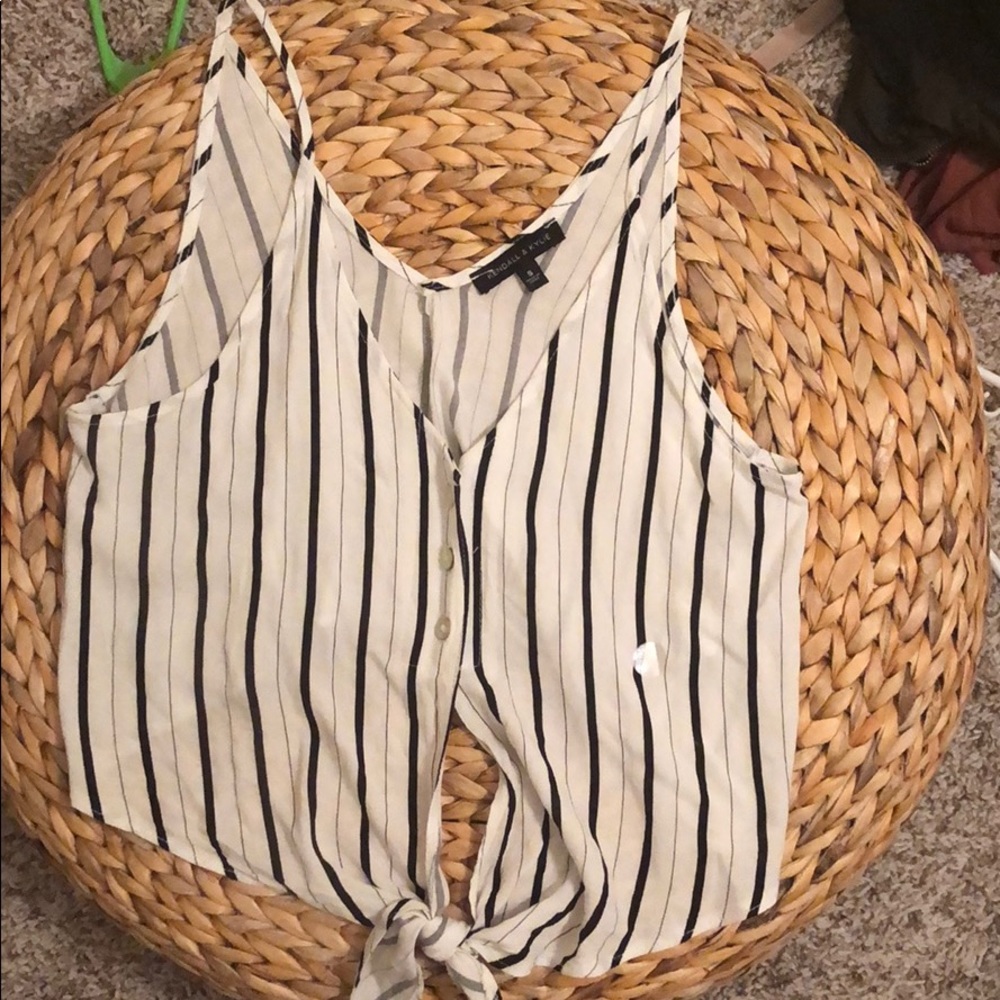 black and white stripped shirt